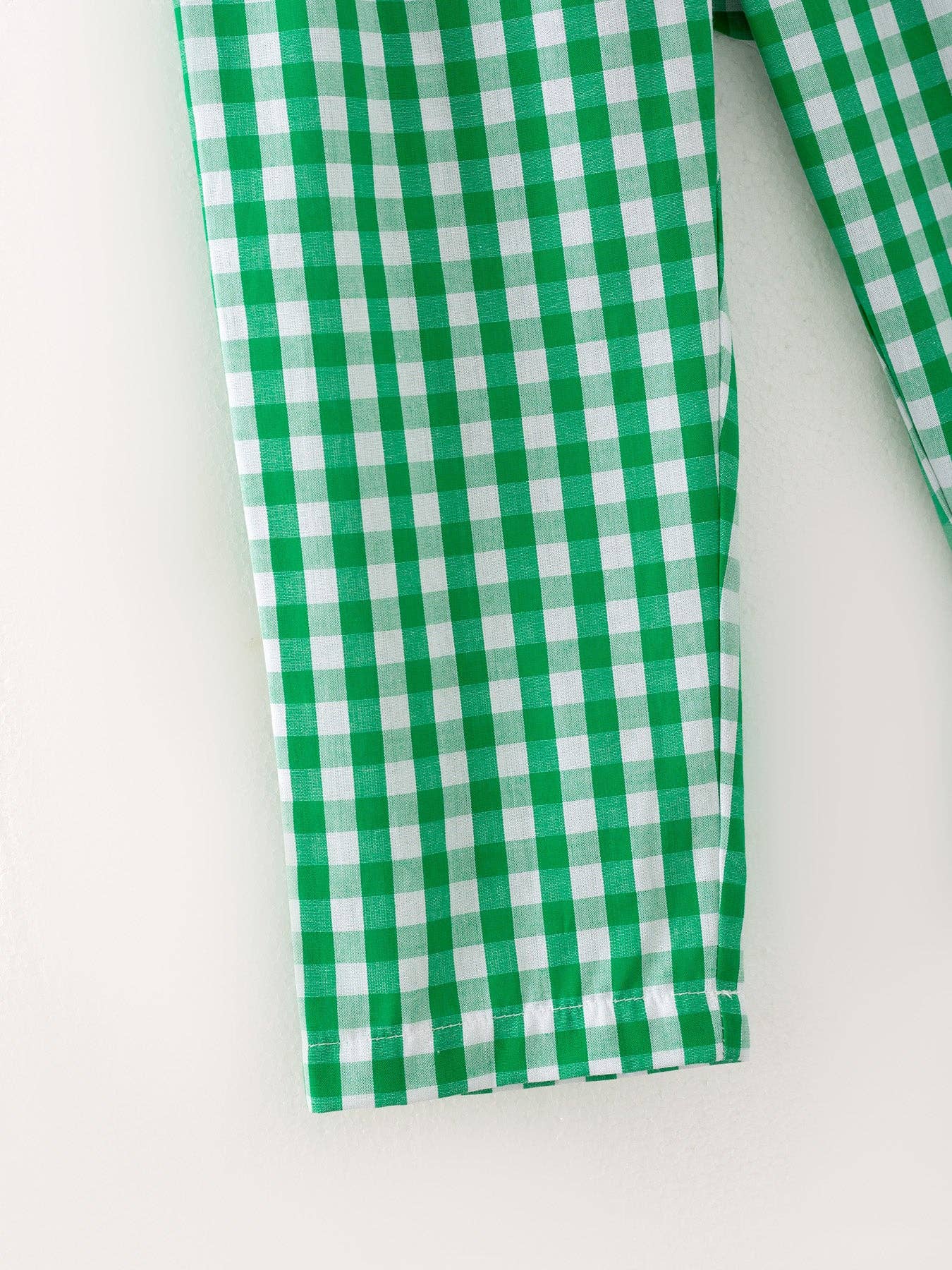 Rylee Faith Designs Christmas Santa Claus Smocking Green Plaid Embroidery Set