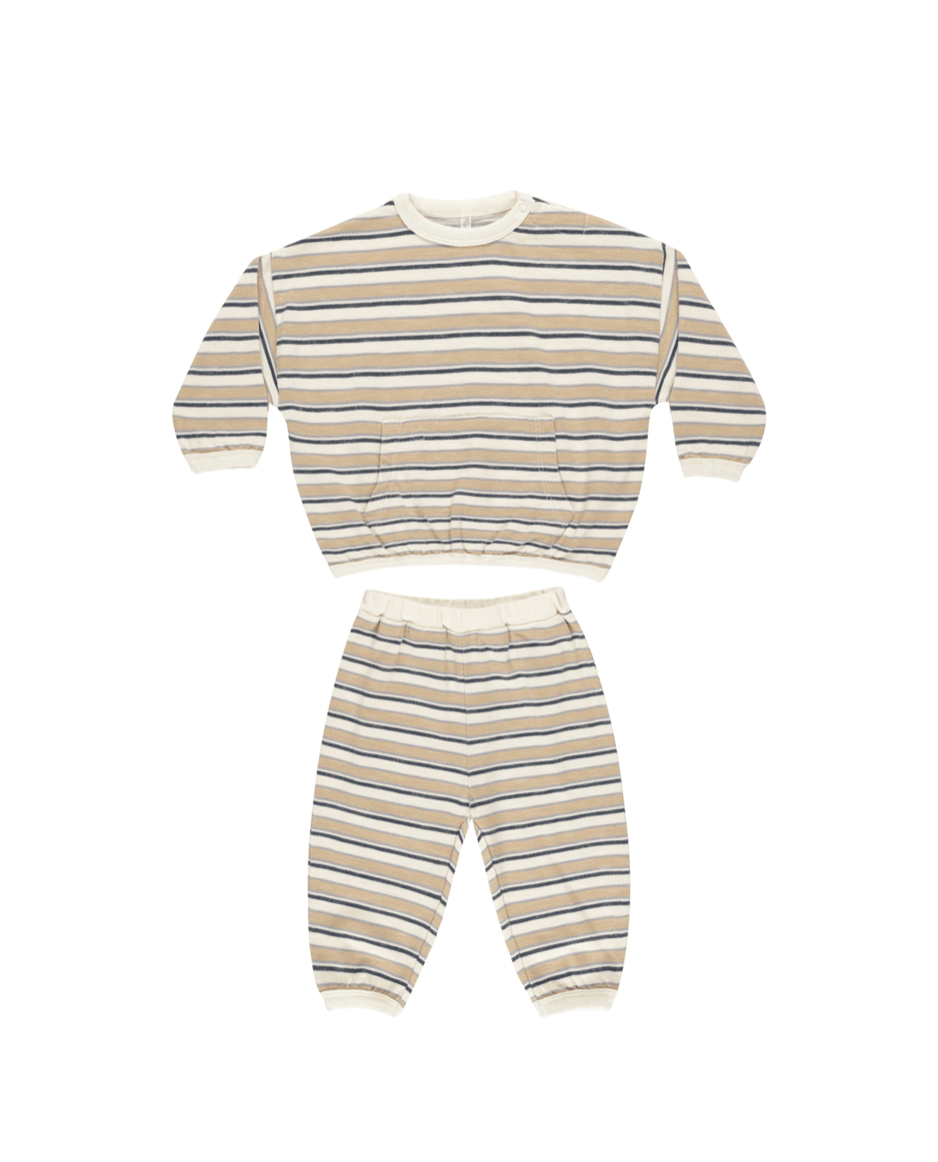 Rylee RELAXED SET  BLUE VINTAGE STRIPE