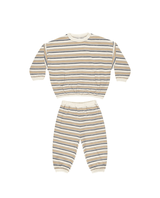 Rylee RELAXED SET  BLUE VINTAGE STRIPE