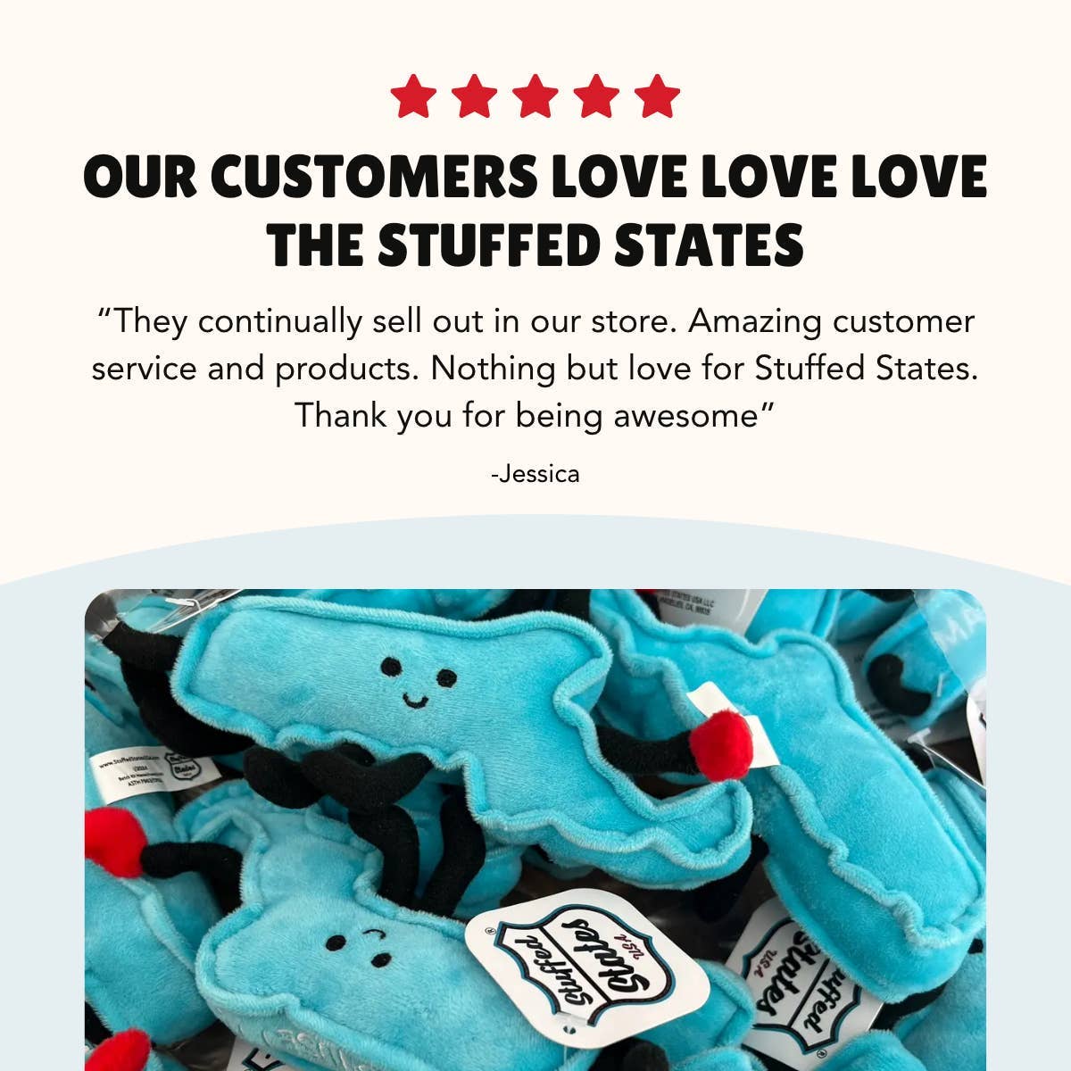 Stuffed States | USA Plush Toys American Flag Stuffed Plush | Plush Toy | Standard Version SS400