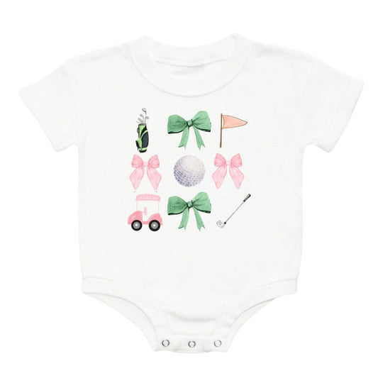 Sweet Wink 12-18M Coquette Golf Girl Short Sleeve Romper - Baby Clothes GOS-126 WH-12-18M