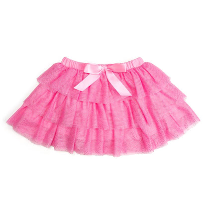 Sweet Wink 2-4Y Raspberry Bow Tiered Tutu - Kids Clothing - Dress Up Skirt TT-03 RSB-2-4Y