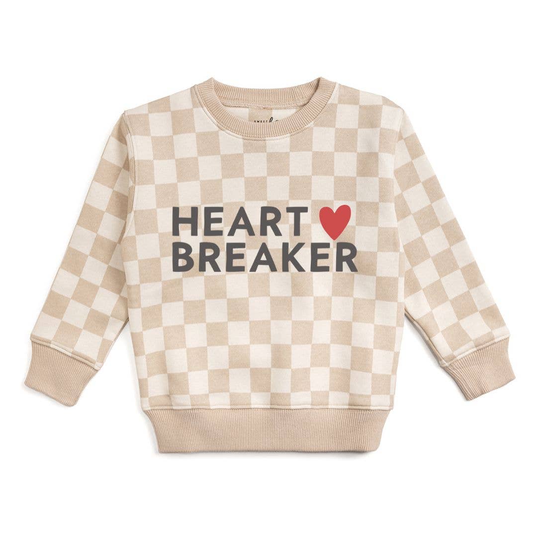 Sweet Wink 2T Heartbreaker Checkered Valentine's Day Sweatshirt - Boys BLS-102 NT-2T