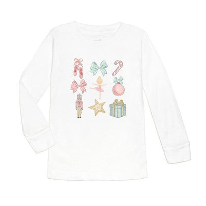 Sweet Wink 2T Nutcracker Cutie Christmas Long Sleeve Shirt - Kids Clothing GLT-140 WH-2T