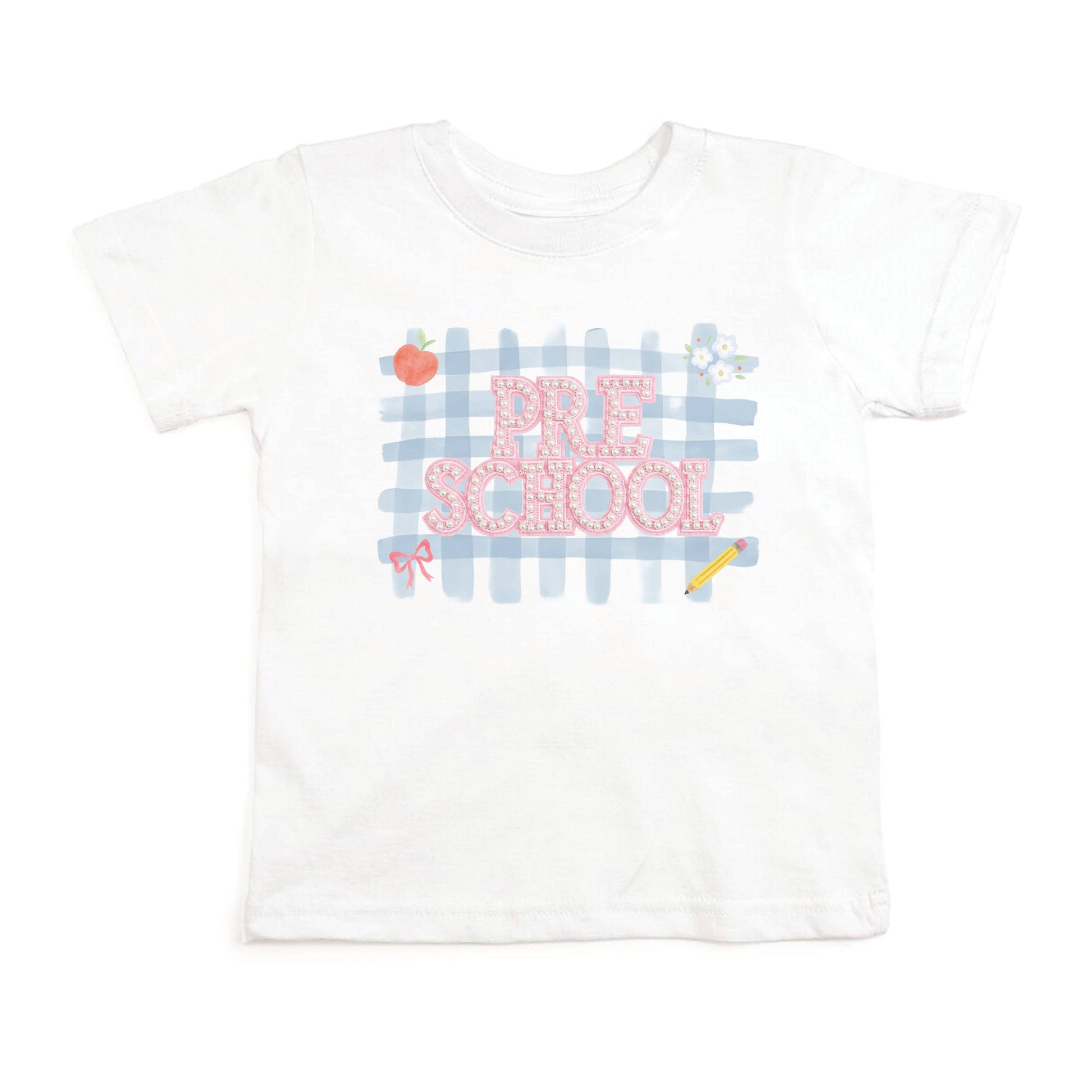 Sweet Wink 3T Preschool Pearl Patch Short Sleeve T-Shirt - Back To School GST-402 WH-3T