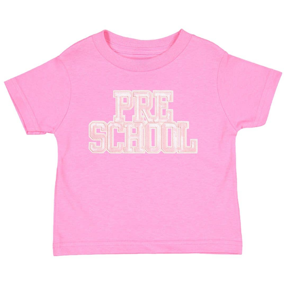 Sweet Wink 4T Preschool Sequin Patch Short Sleeve T-Shirt - Girls Clothes GST-295 RP-4T