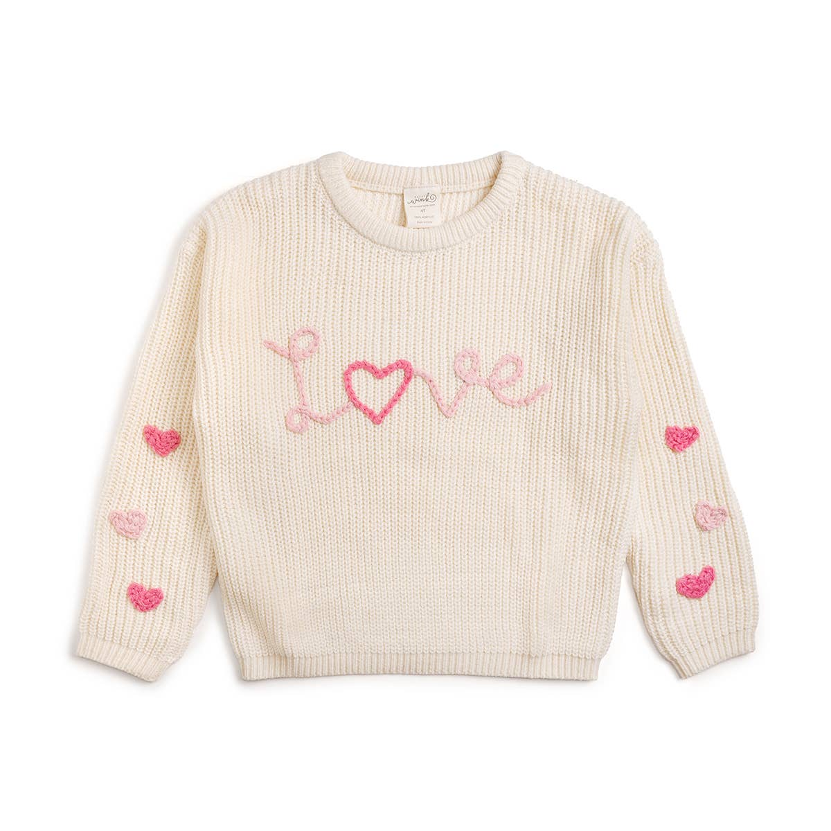 Sweet Wink 5/6 Ditsy Love Valentine's Day Knit Sweater - Kids Clothing SW-41-5/6