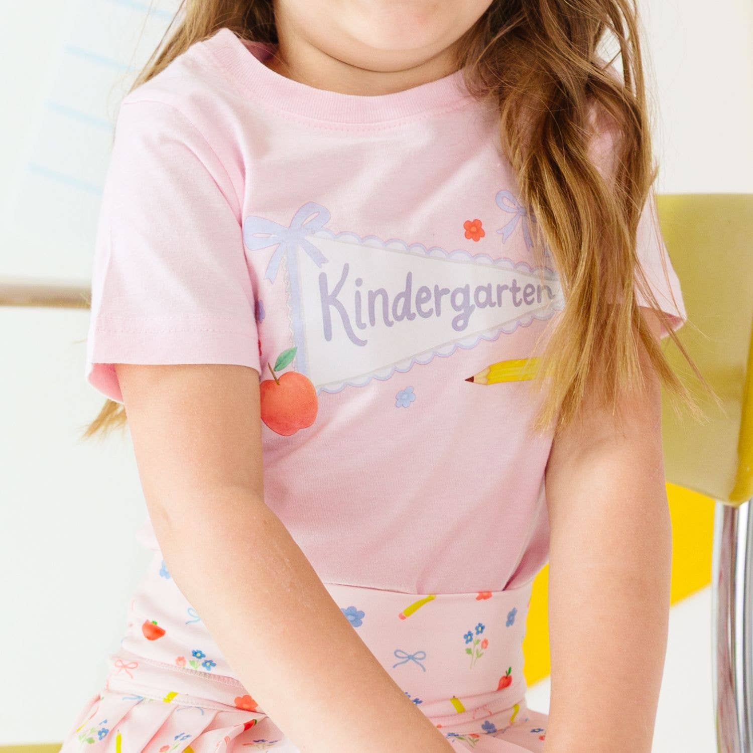 Sweet Wink 5/6 Kindergarten Bow Pennant Short Sleeve T-Shirt Back To School GST-424 BA-5/6