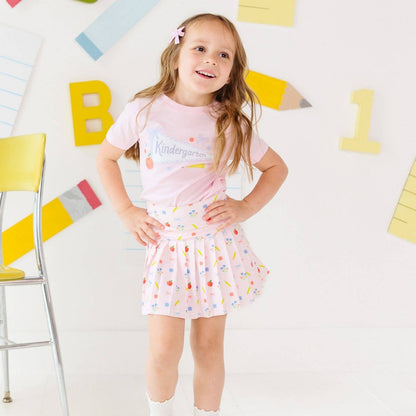 Sweet Wink 5/6 Kindergarten Bow Pennant Short Sleeve T-Shirt Back To School GST-424 BA-5/6