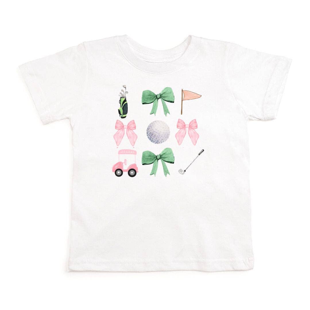 Sweet Wink 5/6Y Coquette Golf Girl Short Sleeve T-Shirt - Spring 2025 GST-316 WH-5/6Y