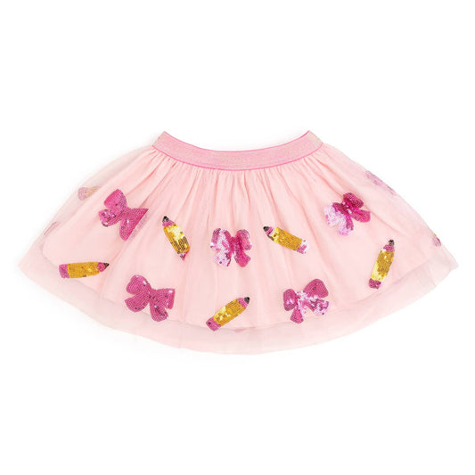 Sweet Wink 6-8Y Back to School Cutie Sequin Tutu - Kids Clothing TT-03 BAC-6-8Y