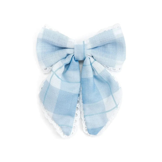 SWEET WINK Sweet Wink Girls Accessories-headwear Blue Plaid Bow Clip - Hair Bows - Back To School