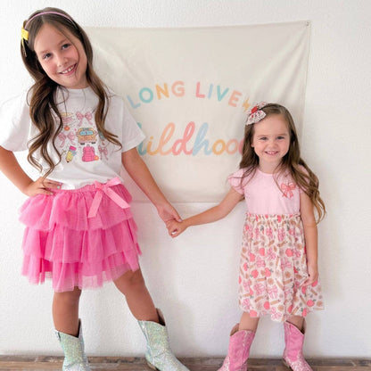 Sweet Wink Back To School Cutie Patch Short Sleeve Tutu Dress - Kids