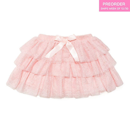 Sweet Wink Ballet Bow Tiered Tutu - Kids Dress Up Skirt - Coquette