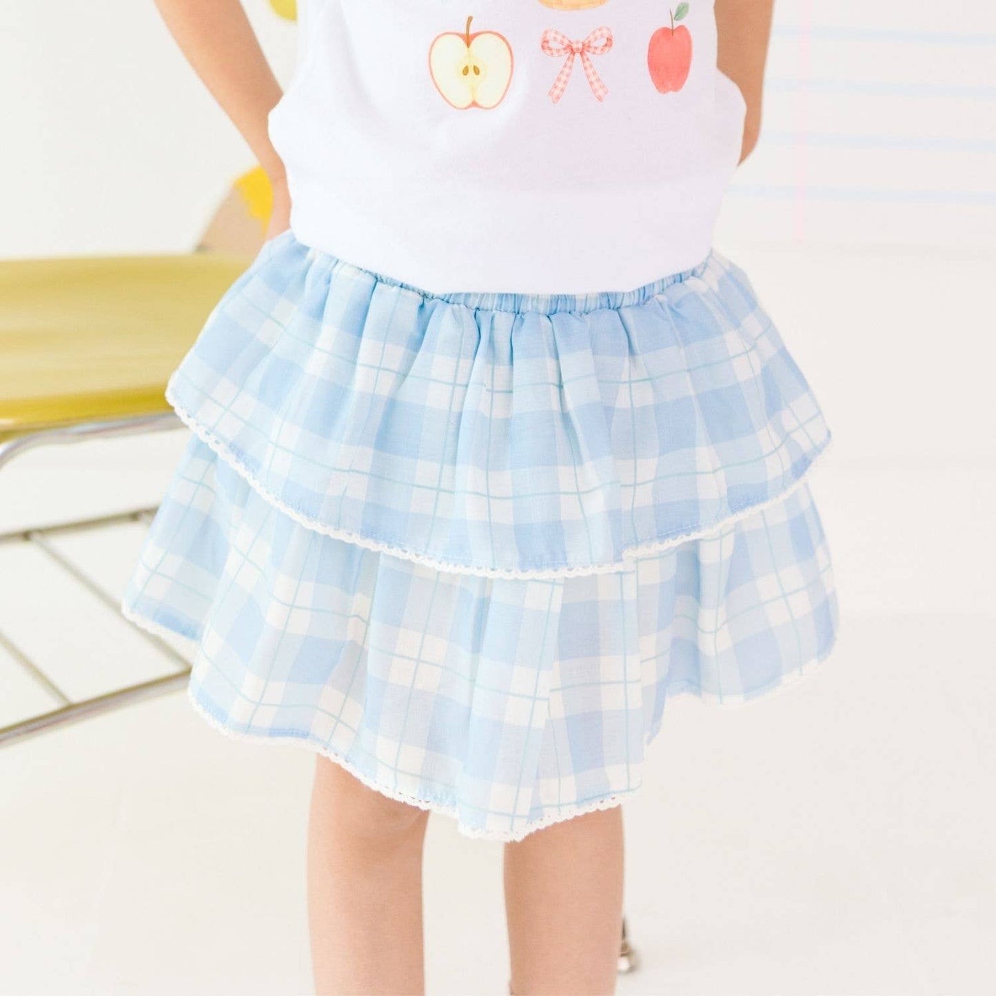 Sweet Wink Blue Plaid Skort - Back To School - Kids Boutique Clothing