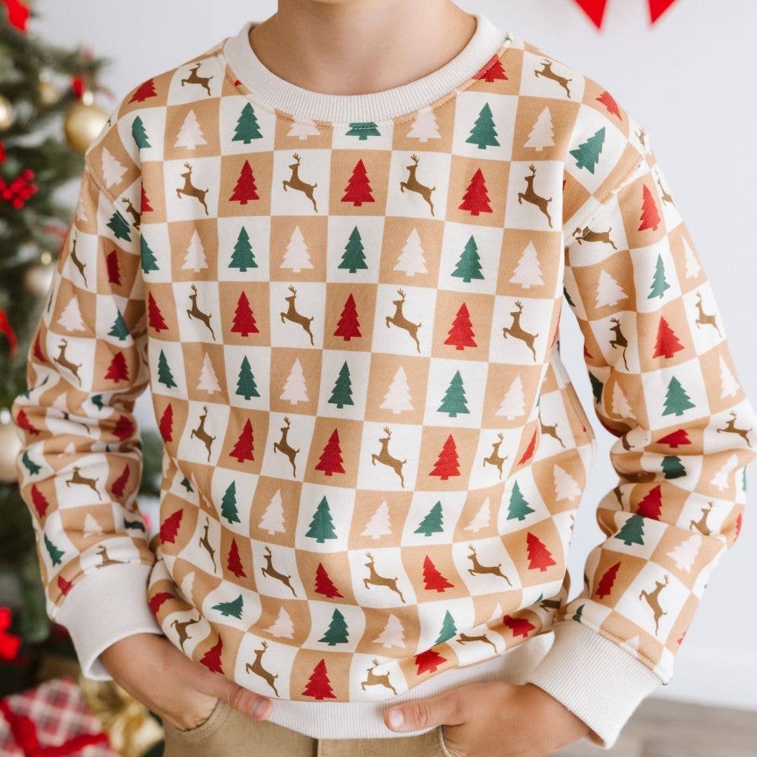 Sweet Wink Cabin Christmas Sweatshirt - Kids Clothing - Holiday
