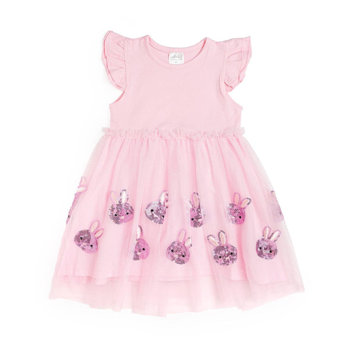 Sweet Wink Easter Bunny Short Sleeve Tutu Dress - Kids Easter Dress