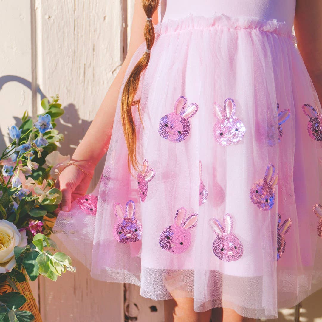 Sweet Wink Easter Bunny Short Sleeve Tutu Dress - Kids Easter Dress