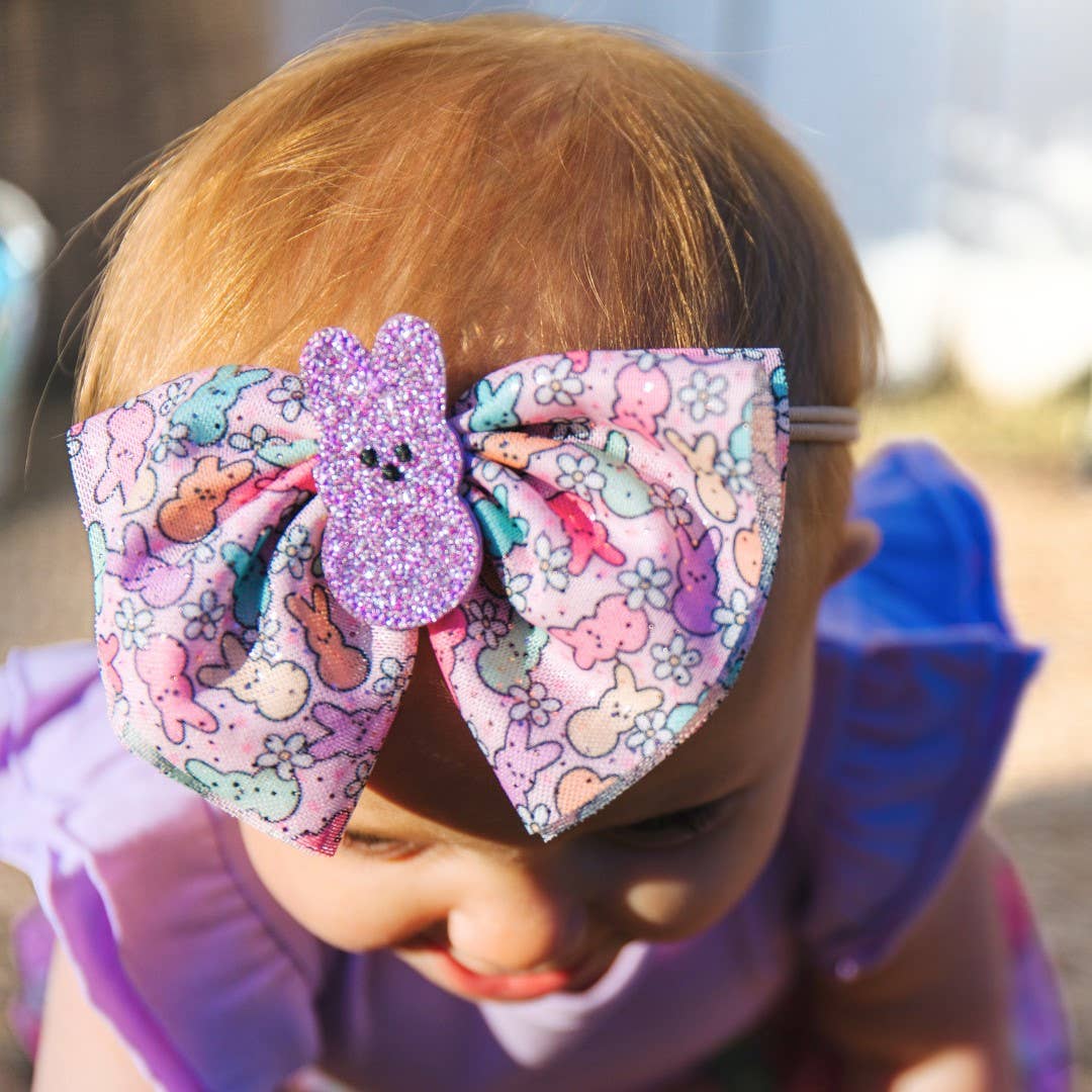 Sweet Wink Easter Peeps Tulle Bow Baby Headband - Baby Easter Hair SH-90