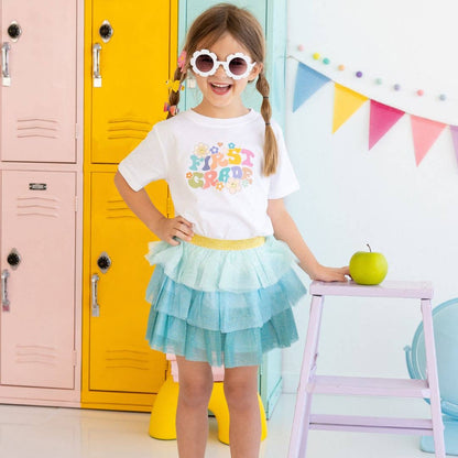 Sweet Wink First Grade Retro Short Sleeve T-Shirt - Back To School