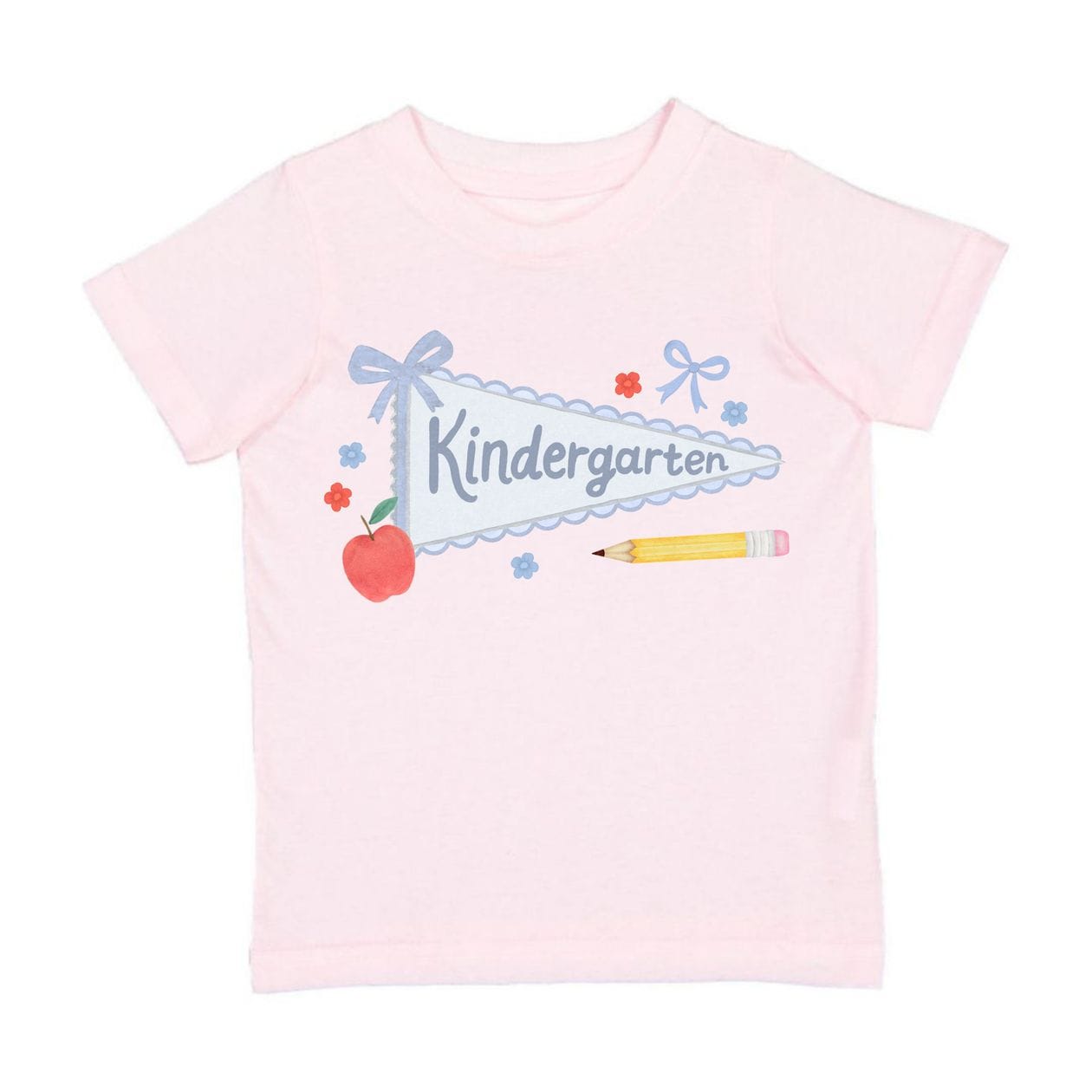 SWEET WINK Sweet Wink Girls Girls-tops Kindergarten Bow Pennant Short Sleeve T-shirt Back To School