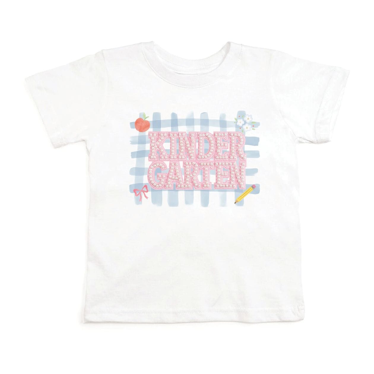 SWEET WINK Sweet Wink Girls Girls-tops Kindergarten Pearl Patch Short Sleeve T-shirt Back To School