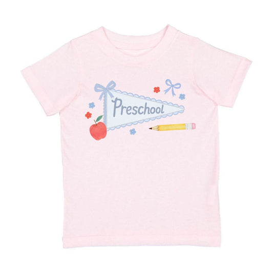 SWEET WINK Sweet Wink Girls Girls-tops Preschool Bow Pennant Short Sleeve T-shirt - Back To School