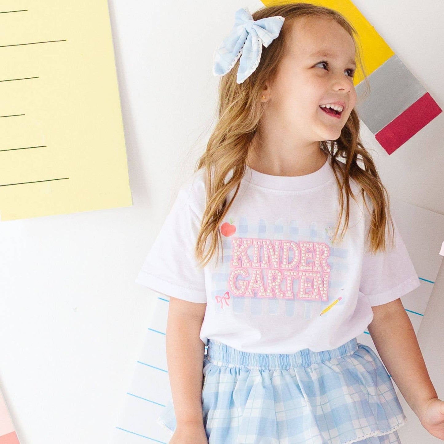 Sweet Wink Kindergarten Pearl Patch Short Sleeve T-Shirt Back To School