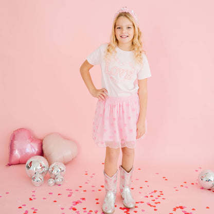 Sweet Wink Mini Sequin Hearts Valentine's Day Tutu - Kids Clothing