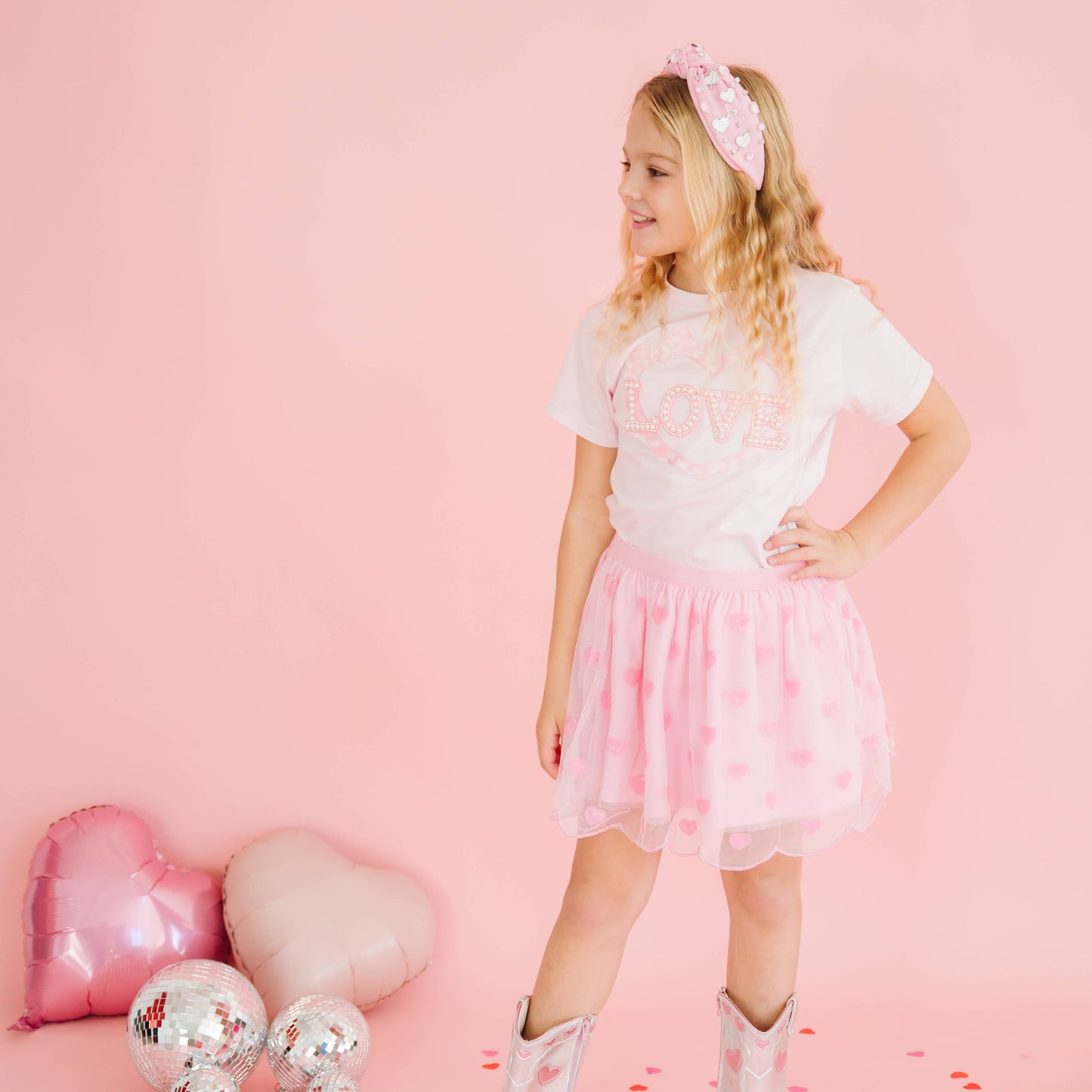 Sweet Wink Mini Sequin Hearts Valentine's Day Tutu - Kids Clothing