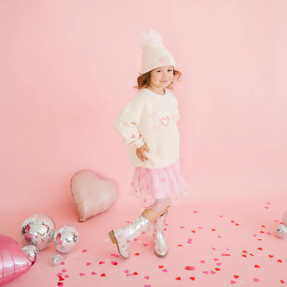 Sweet Wink Mini Sequin Hearts Valentine's Day Tutu - Kids Clothing