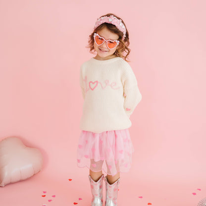 Sweet Wink Mini Sequin Hearts Valentine's Day Tutu - Kids Clothing