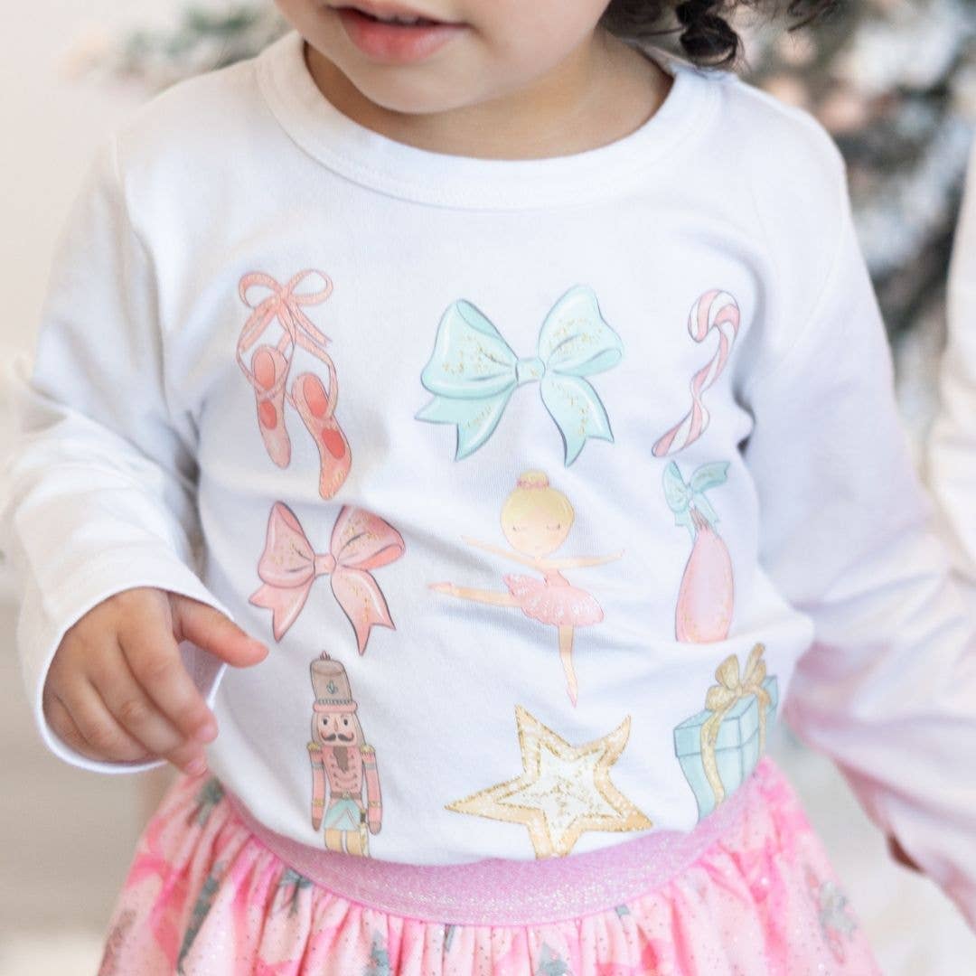 Sweet Wink Nutcracker Cutie Christmas Long Sleeve Shirt - Kids Clothing