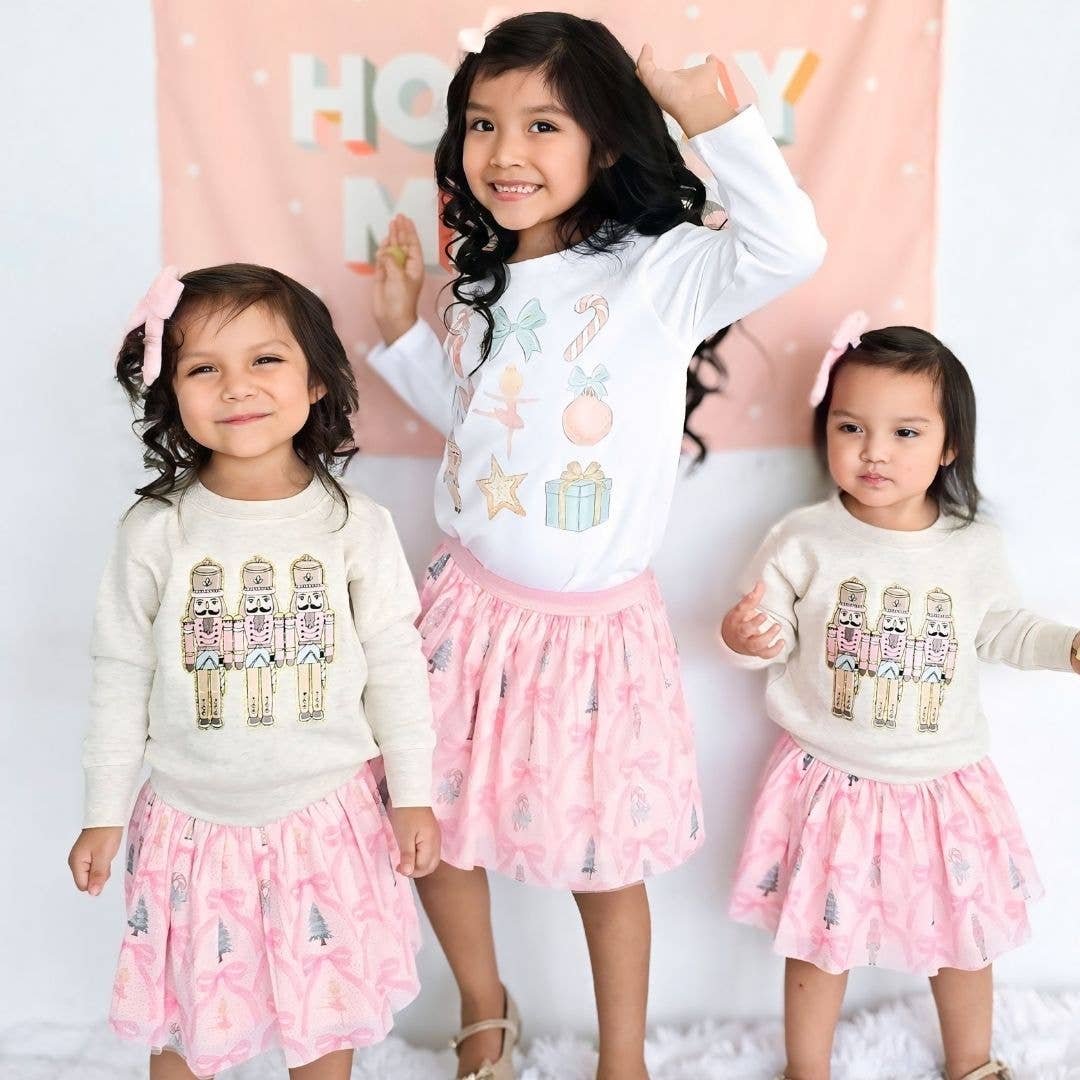 Sweet Wink Nutcracker Cutie Christmas Long Sleeve Shirt - Kids Clothing