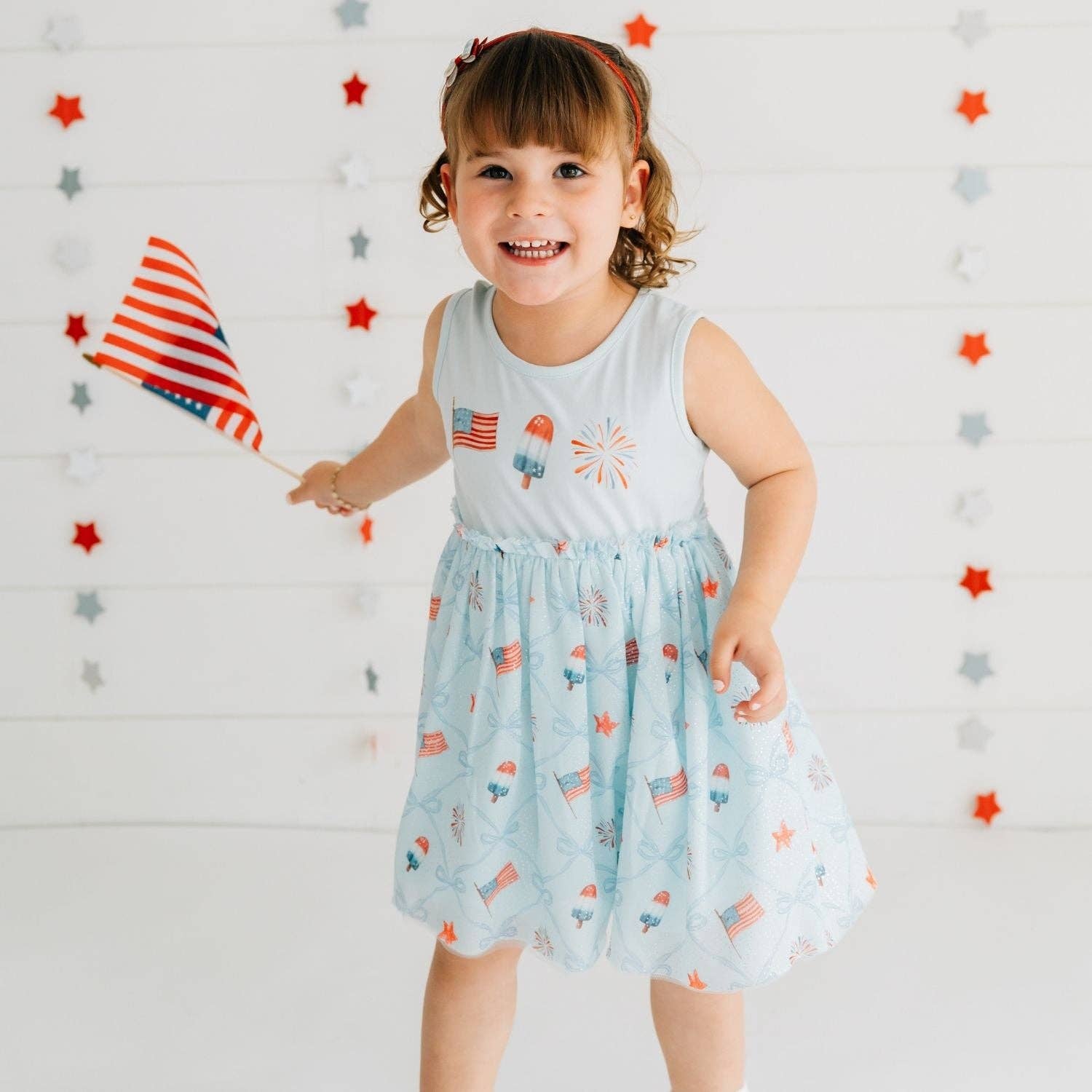 Sweet Wink Patriotic Trellis Tank Tutu Dress - Fourth of July - Kids