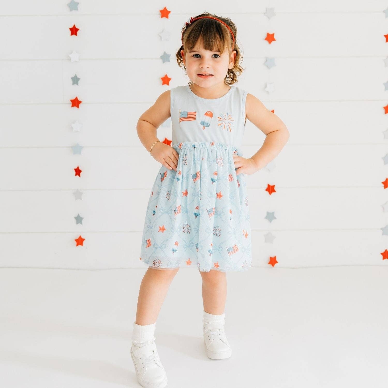 Sweet Wink Patriotic Trellis Tank Tutu Dress - Fourth of July - Kids