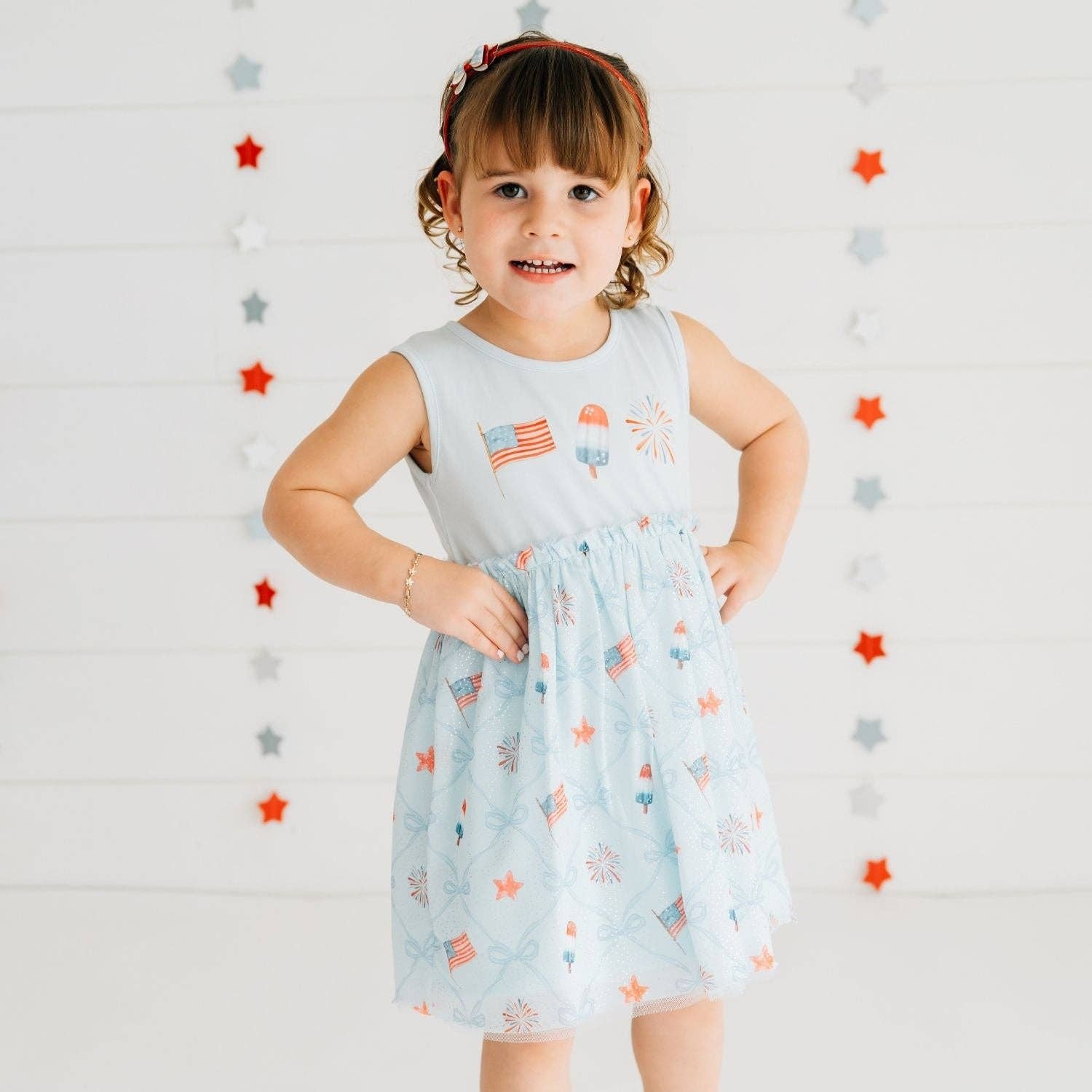 Sweet Wink Patriotic Trellis Tank Tutu Dress - Fourth of July - Kids
