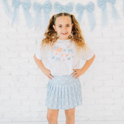 Sweet Wink Patriotic Watercolor Short Sleeve T-Shirt - Fourth of July