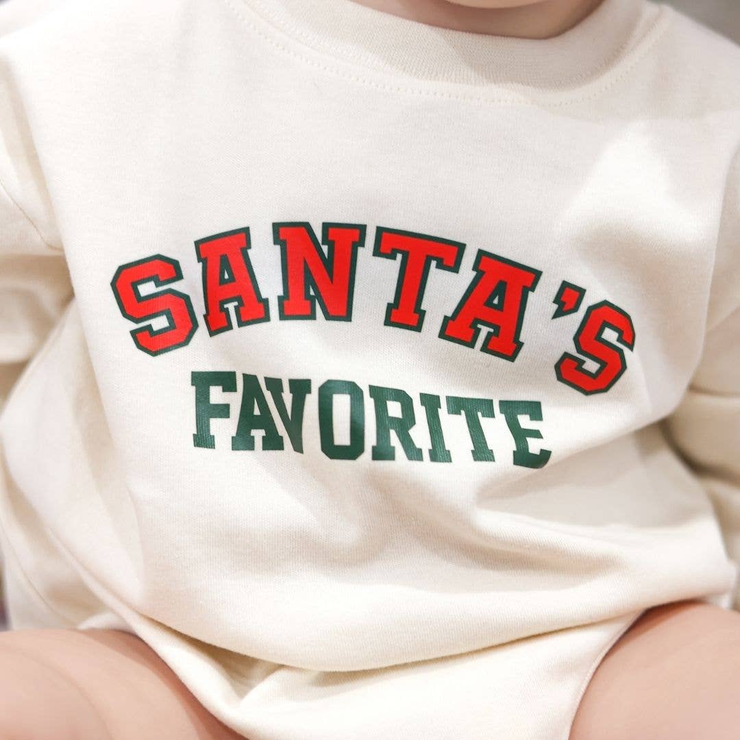 Sweet Wink Santa's Favorite Christmas Long Sleeve Romper - Baby