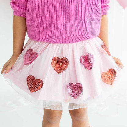 Sweet Wink Sequin Heart Valentine's Day Tutu - Girls Clothes