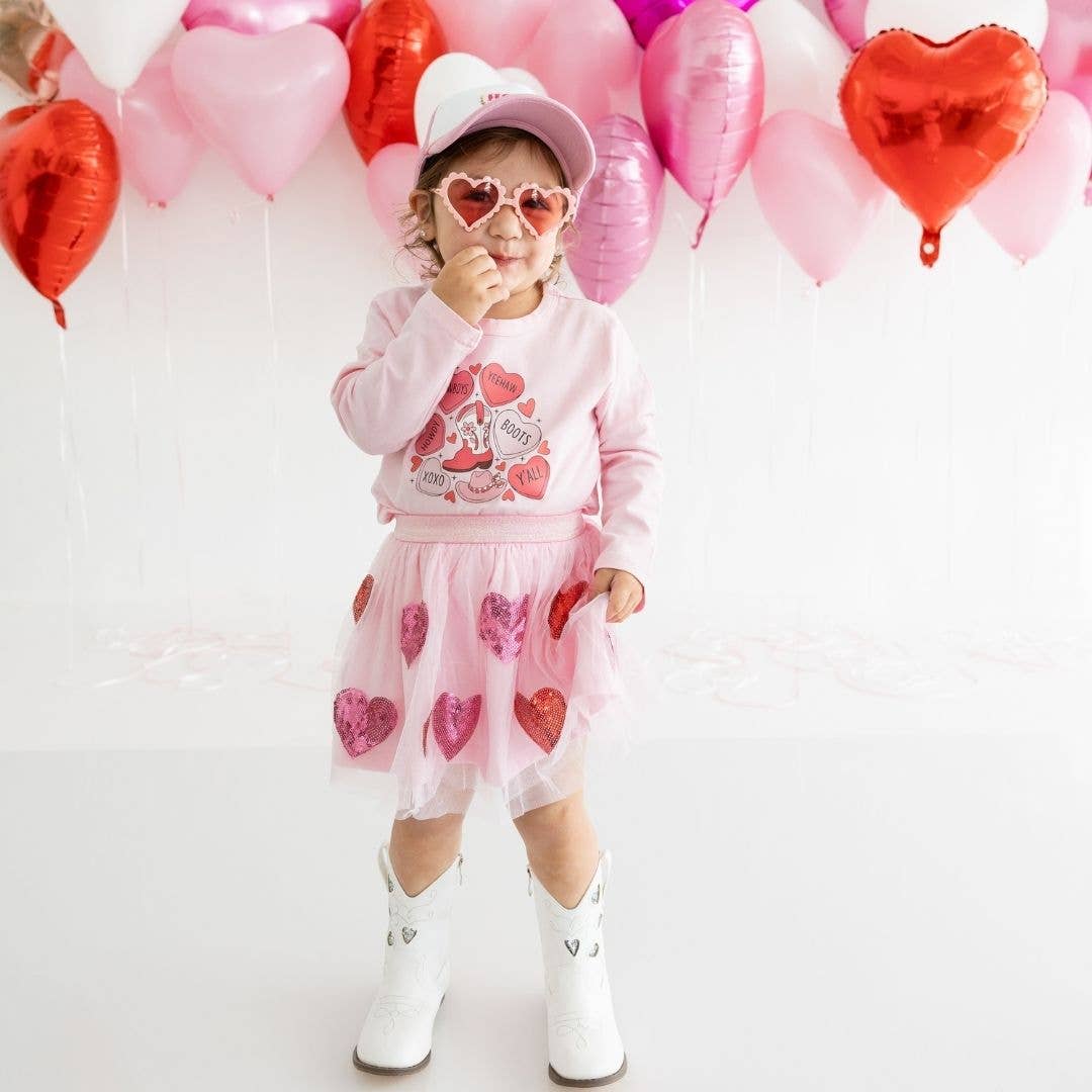 Sweet Wink Sequin Heart Valentine's Day Tutu - Girls Clothes