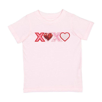 Sweet Wink XOXO Sequin Patch Valentine's Day Short Sleeve T-Shirt