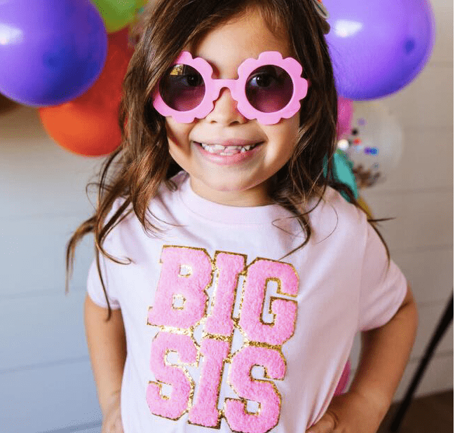 Sweet Winks Big Sis Patch Short Sleeve T-Shirt