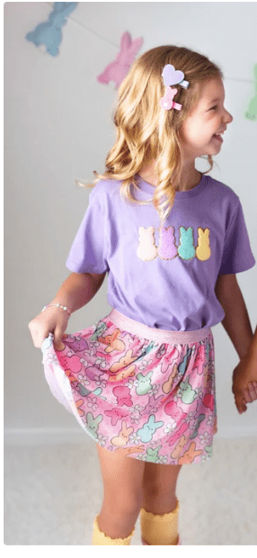 Sweet Winks Easter Peeps Patch T-Shirt - Lavender