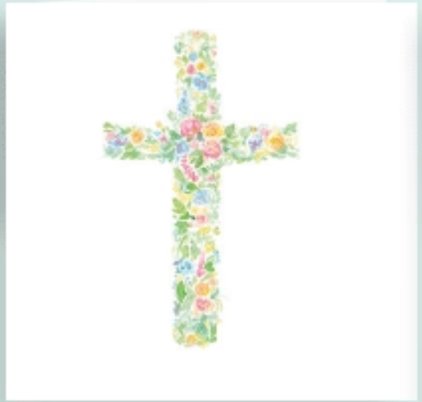 Taylor Paladino Floral Cross Enclosure Card