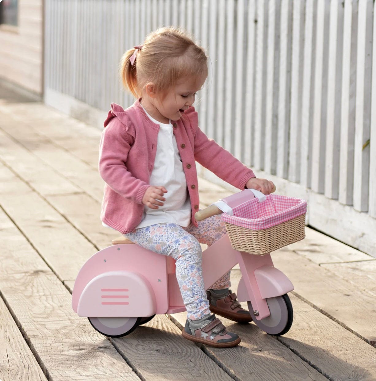 Tender Leaf Toys Delivery Scooter with Basket