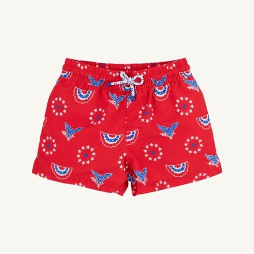 THE BEAUFORT BONNET COMPANY Tortola Swim Trunks Star Spangled