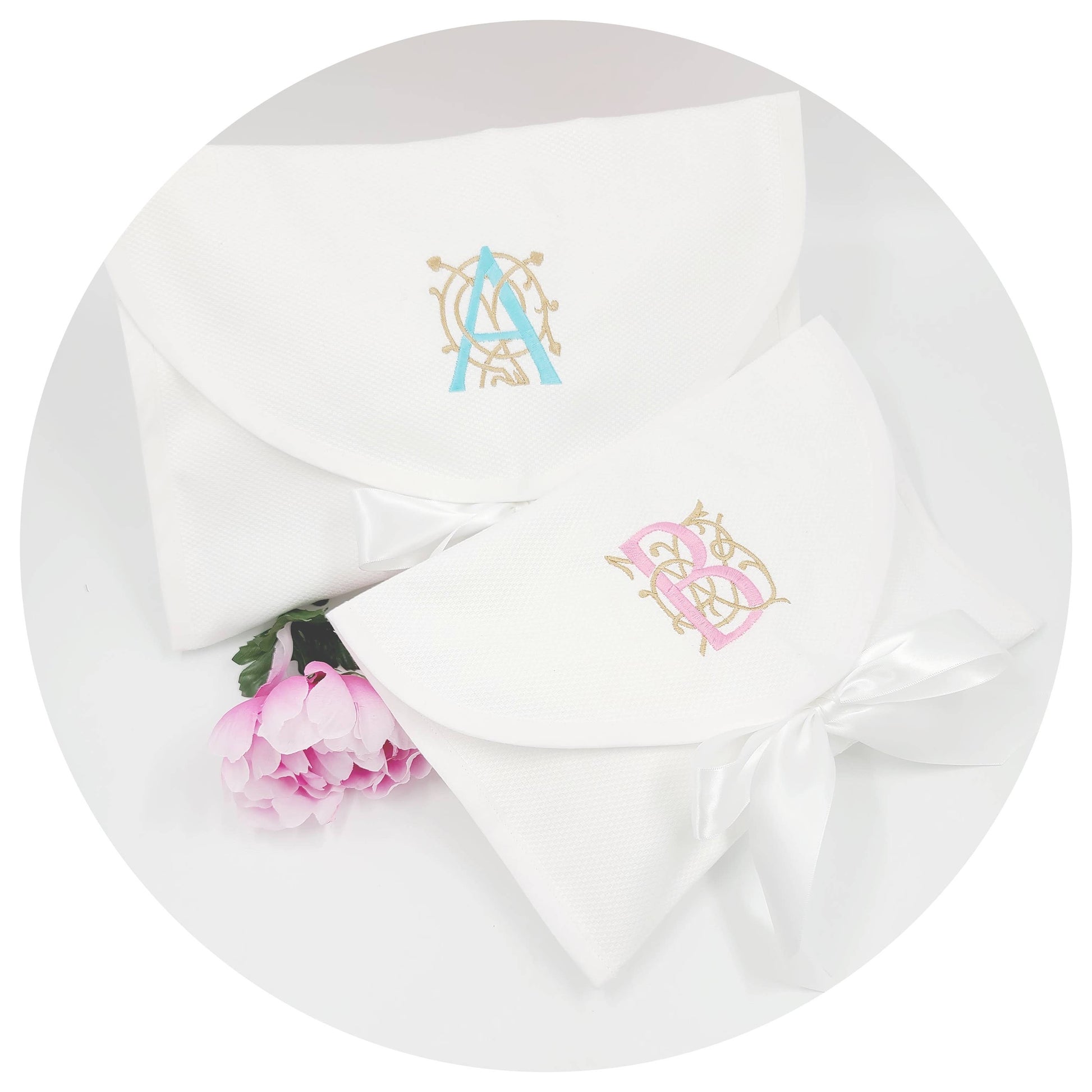 THE ROYALTY COLLECTION White Cotton Pique Envelope Bag