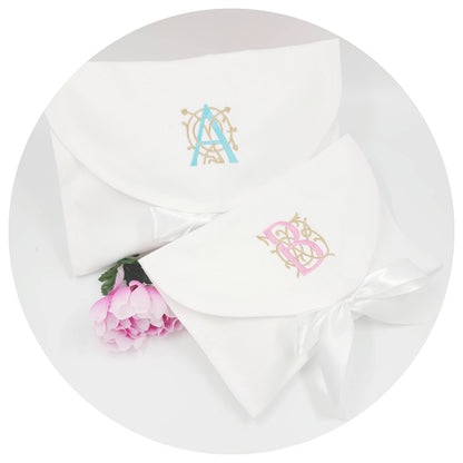 THE ROYALTY COLLECTION White Cotton Pique Envelope Bag