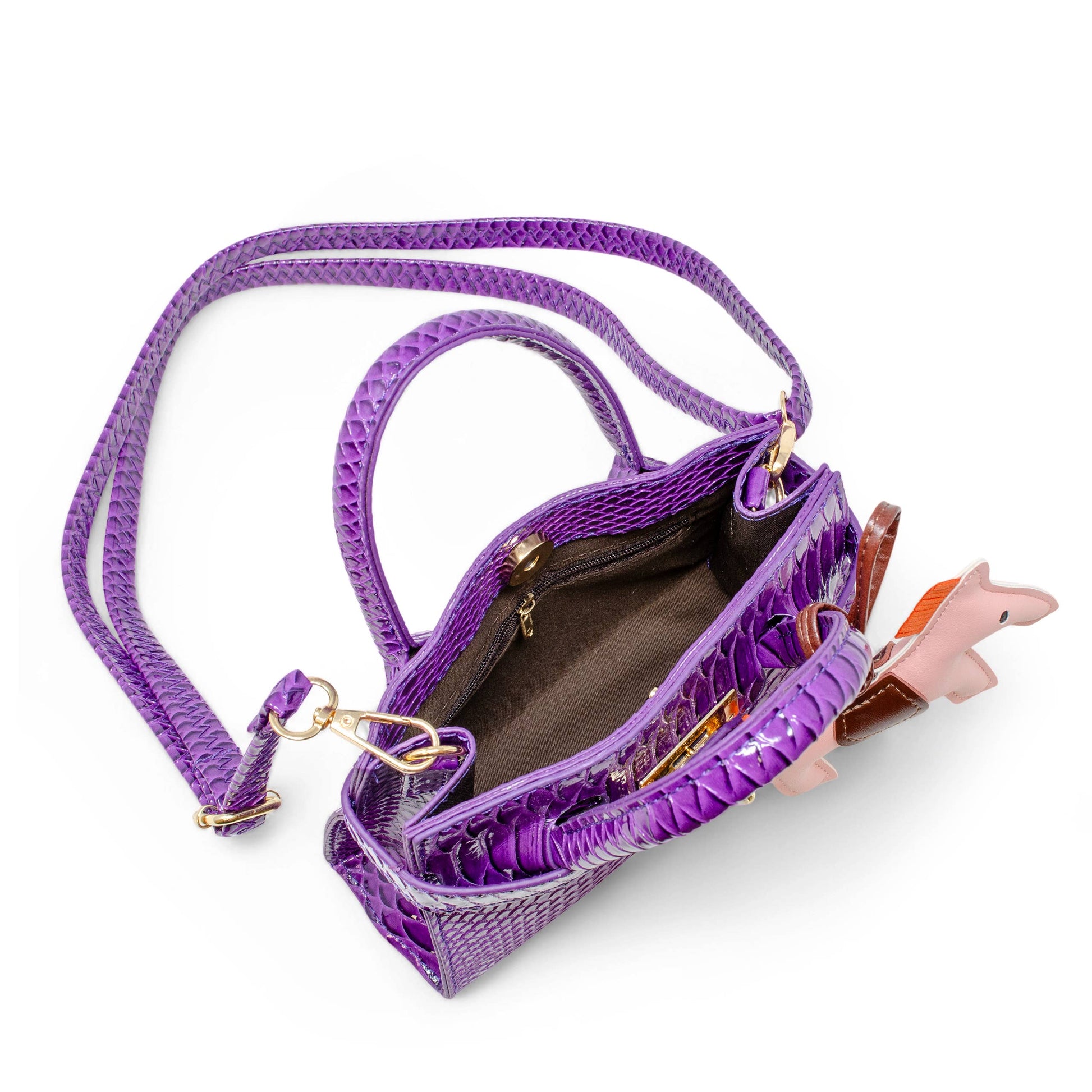 Tiny Treats and ZOMI GEMS Vivid Crocodile Pony Handbag